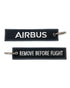 Llavero bordado Airbus Remove Before Flight Negro