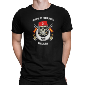 Camiseta Negra Grupo de Regulares de Melilla Nº 52