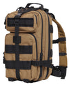 Mochila Táctica Cordura 600D Mediana Coyote y Negro 25L